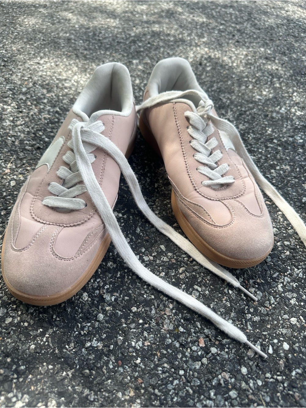 Women’s Pink Suede & Leather Low-Top Sneakers